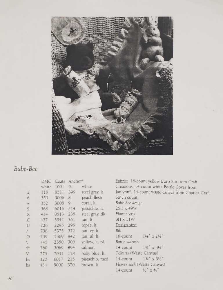 Babe-Bee Cross Stitch Pattern  magazine collectible - Main Image 2
