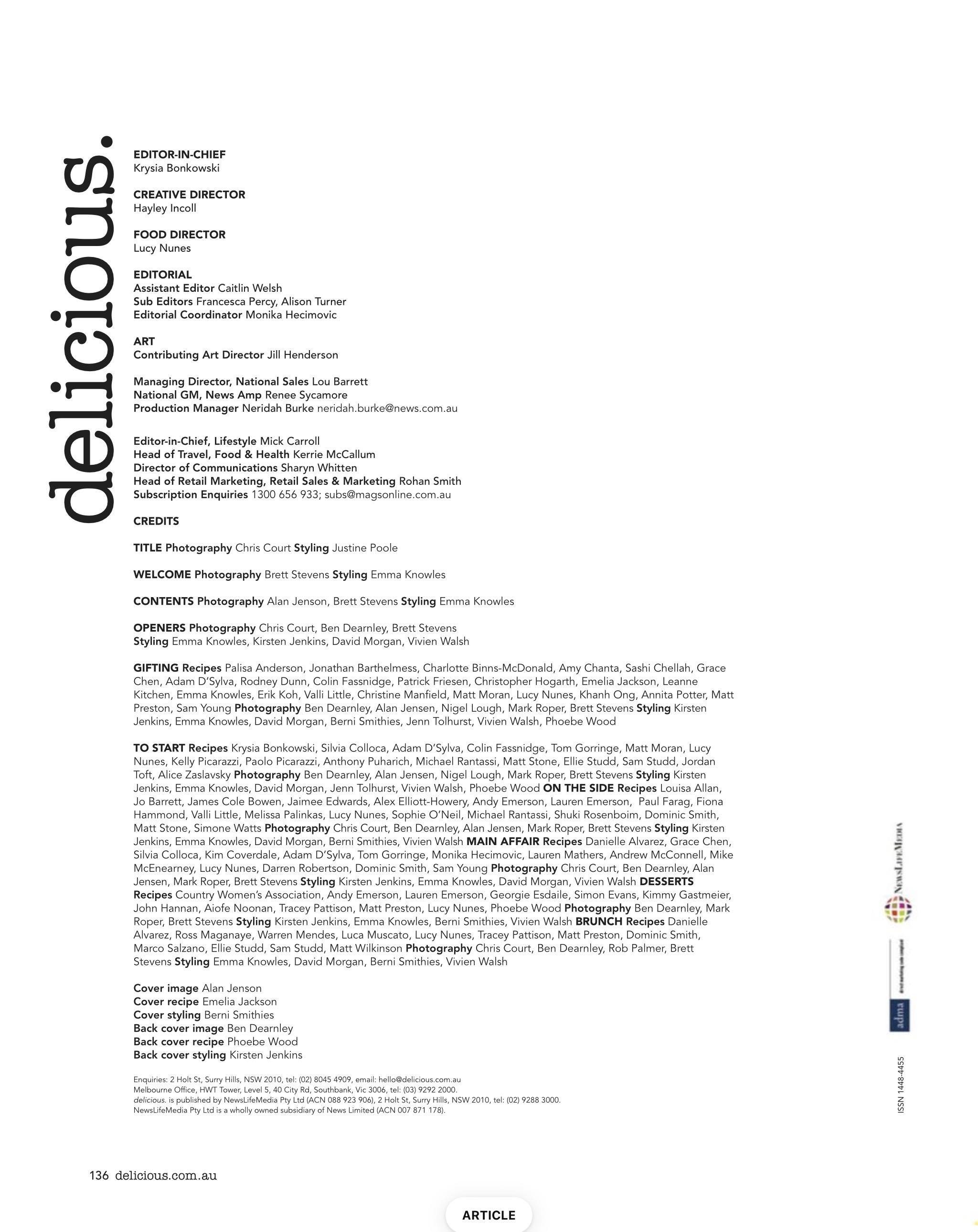 delicious. Cookbooks  2024 Christmas  (December) magazine collectible - Main Image 2