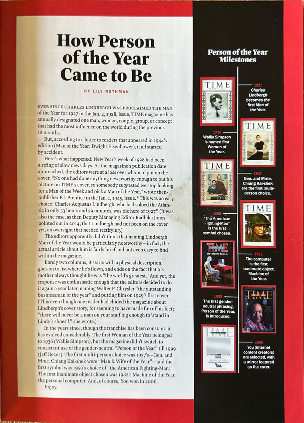 Time Magazine Person of the Year 95 Years  magazine collectible - Main Image 2