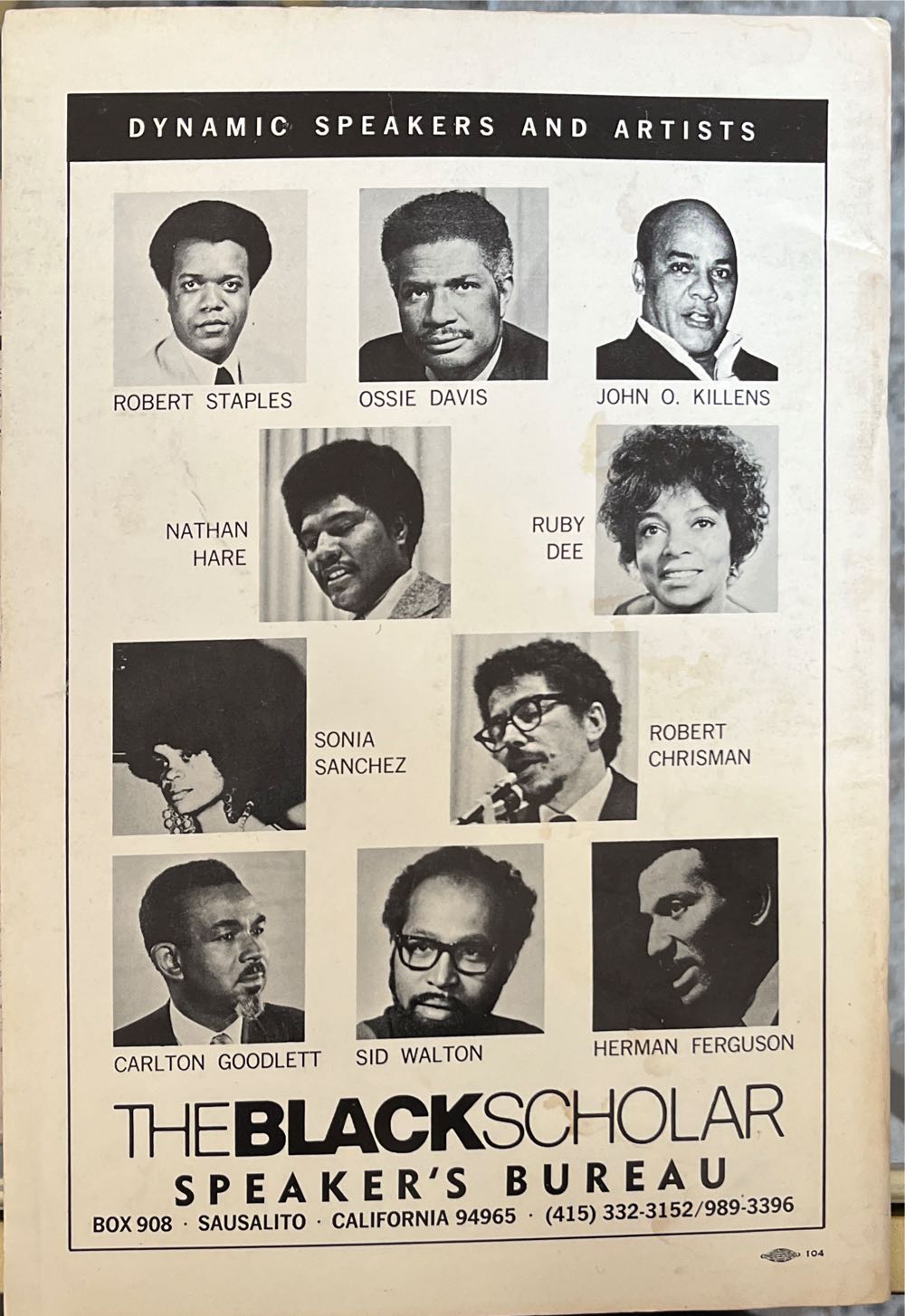 The Black Scholar  (January) magazine collectible - Main Image 2