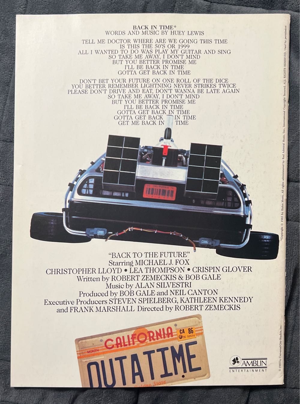 Back To The Future Souvenir Magazine  magazine collectible [Barcode 07189648259101] - Main Image 2