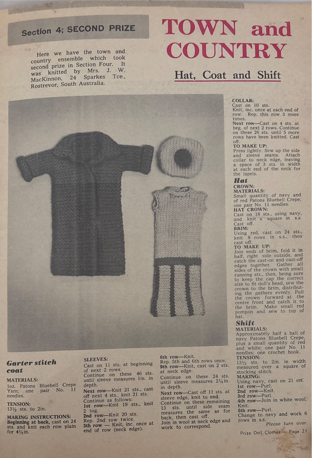 Enid Gilchrist Prize Doll Clothes  magazine collectible - Main Image 4