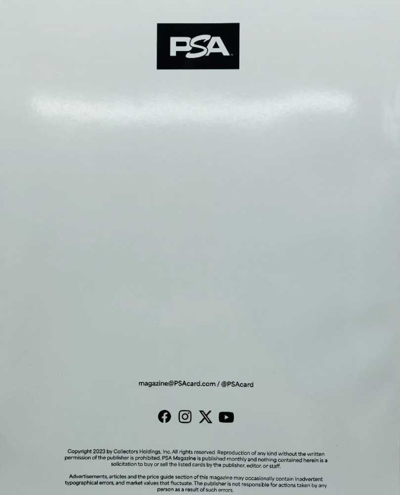2023 PSA MAGAZINE  (December) magazine collectible - Main Image 2