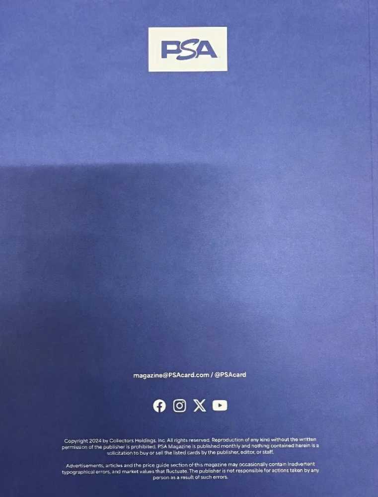 2024 PSA MAGAZINE  (December) magazine collectible - Main Image 2