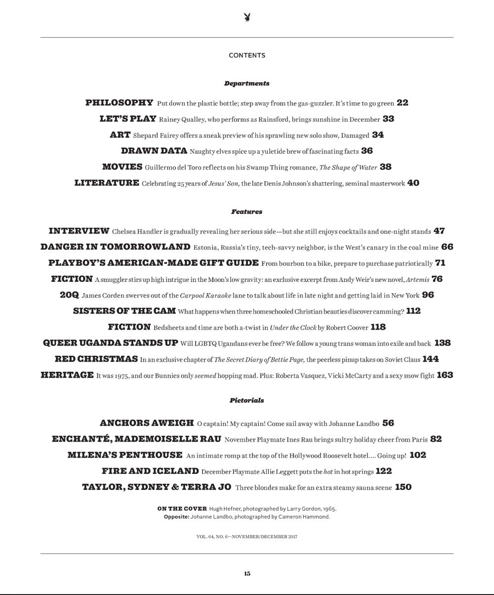 Playboy November/December 2017  (November) magazine collectible - Main Image 2