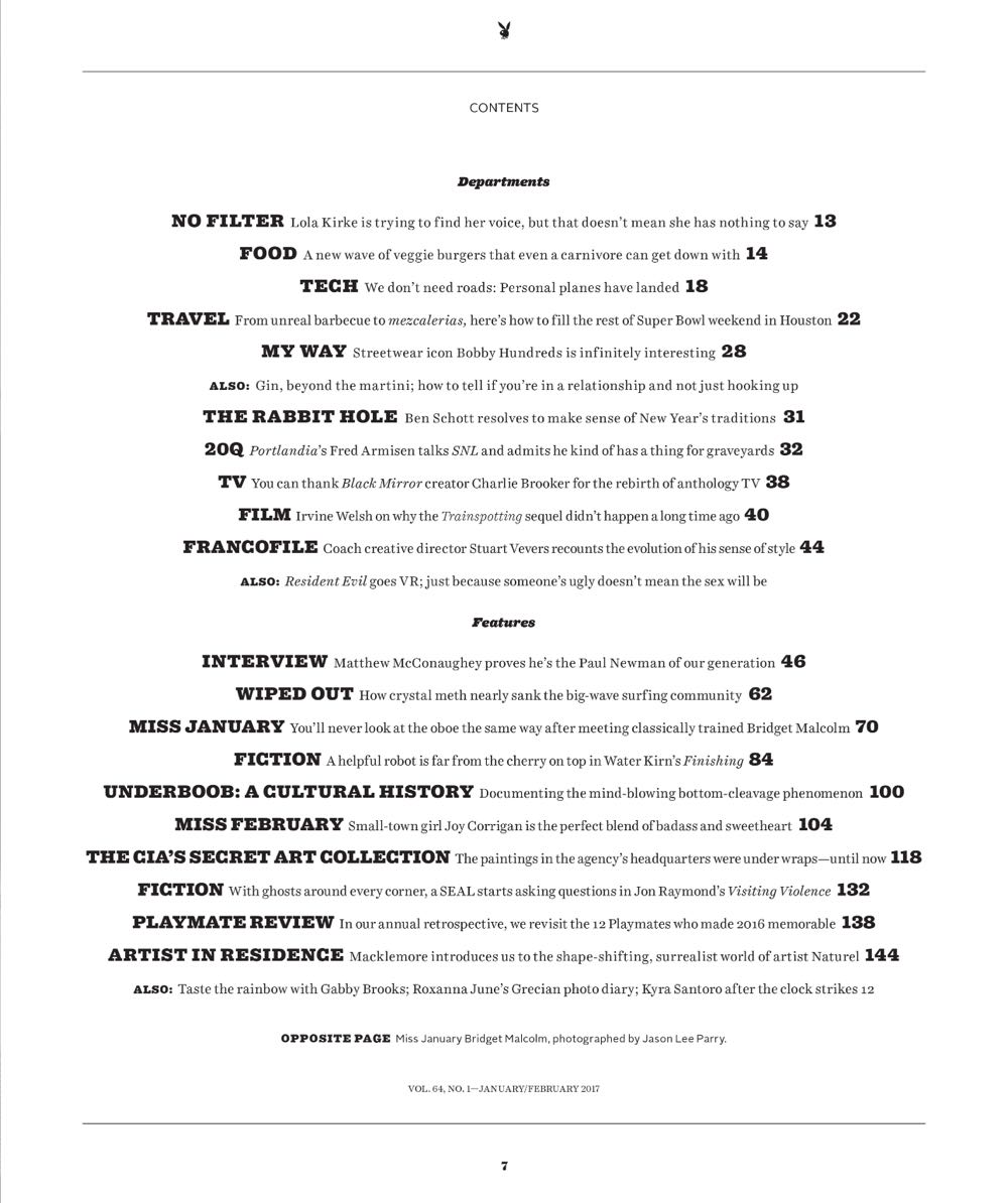 Playboy January/February 2017  (January) magazine collectible - Main Image 2