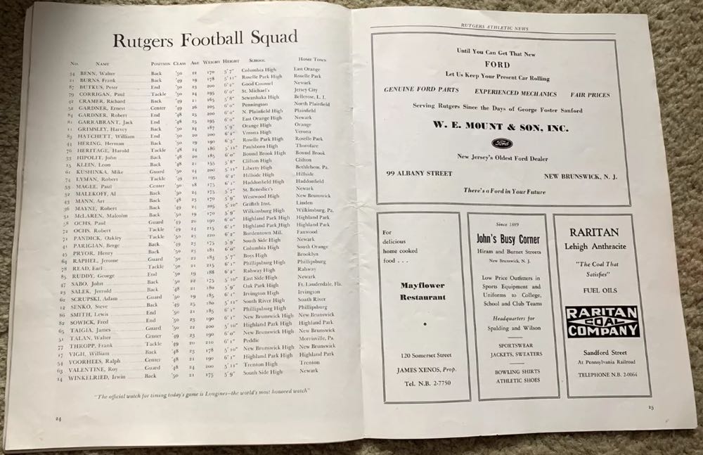 Rutgers Athletic News 1947(P)  (October) magazine collectible - Main Image 3