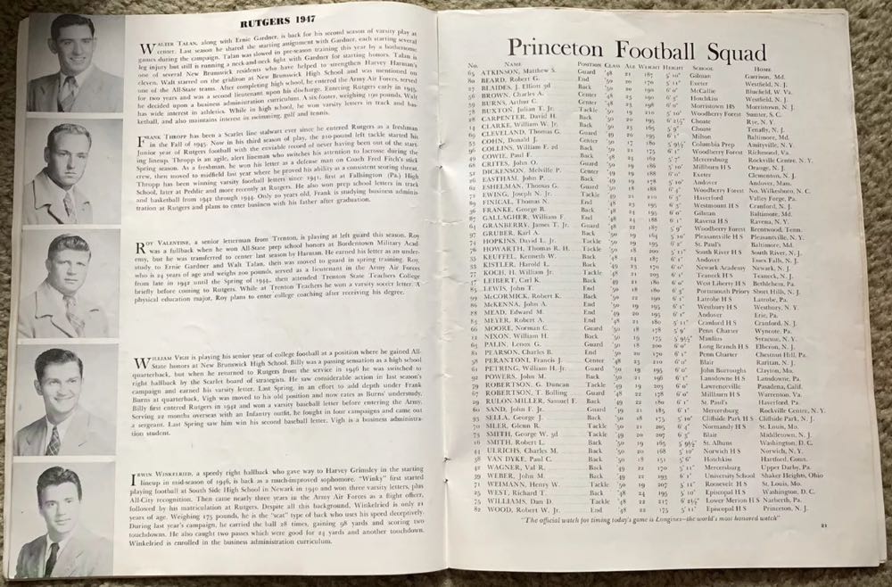 Rutgers Athletic News 1947(P)  (October) magazine collectible - Main Image 4