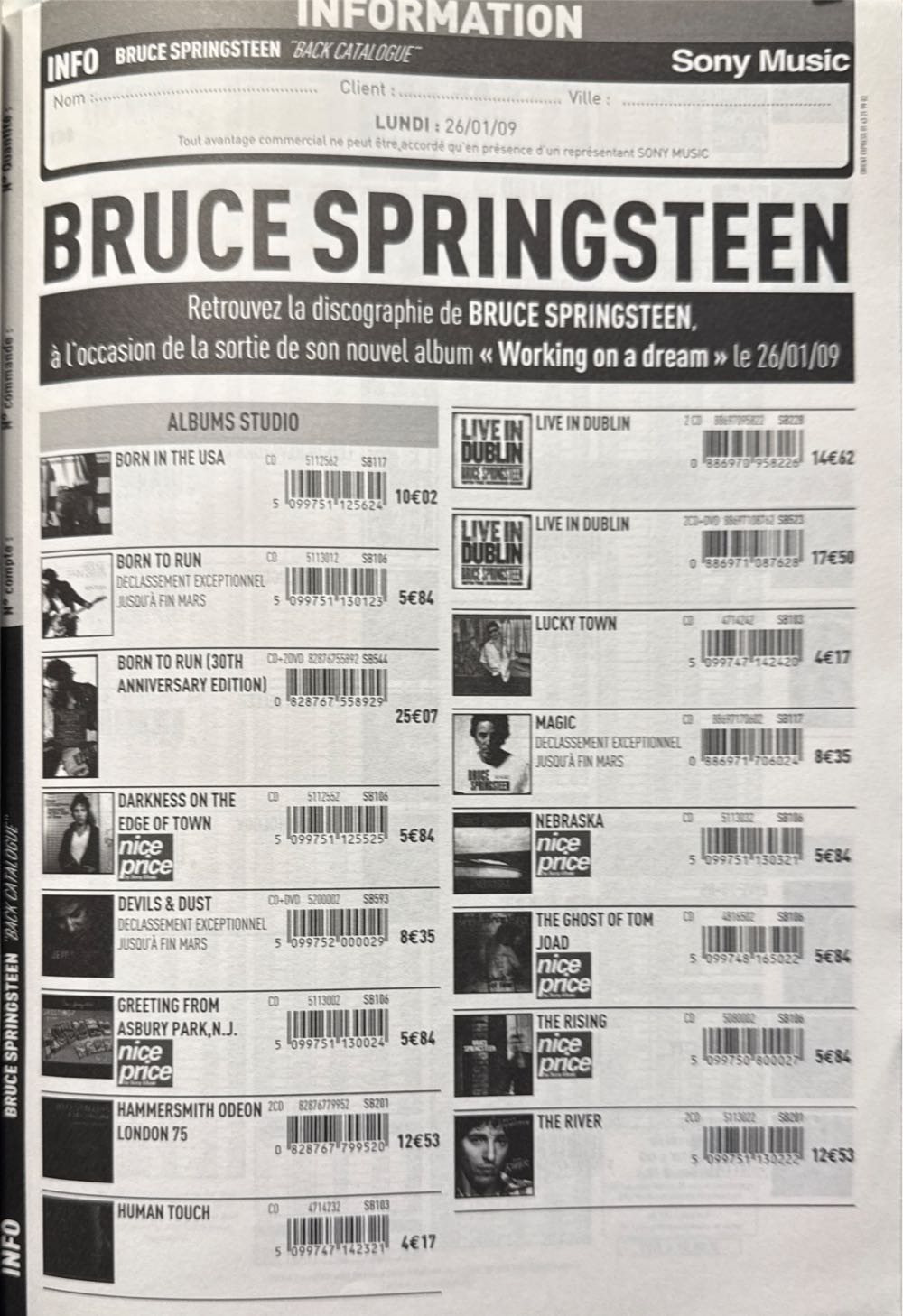 Carnet De Bord Sony Music  (January) magazine collectible - Main Image 3