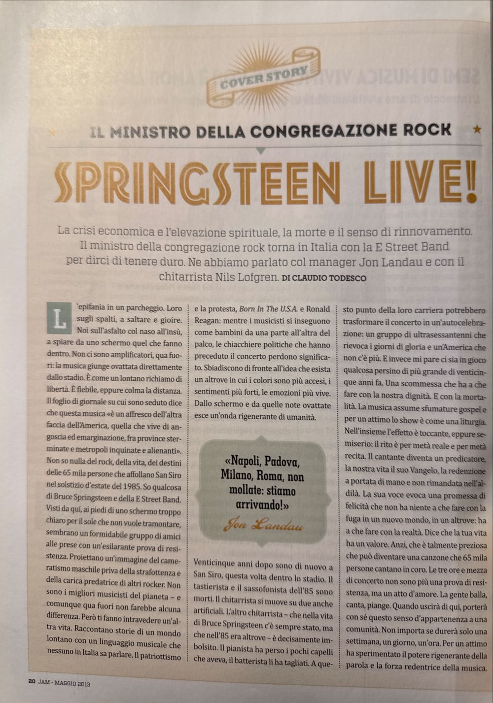 JAM Viaggio N’ella Musica  (May) magazine collectible - Main Image 2