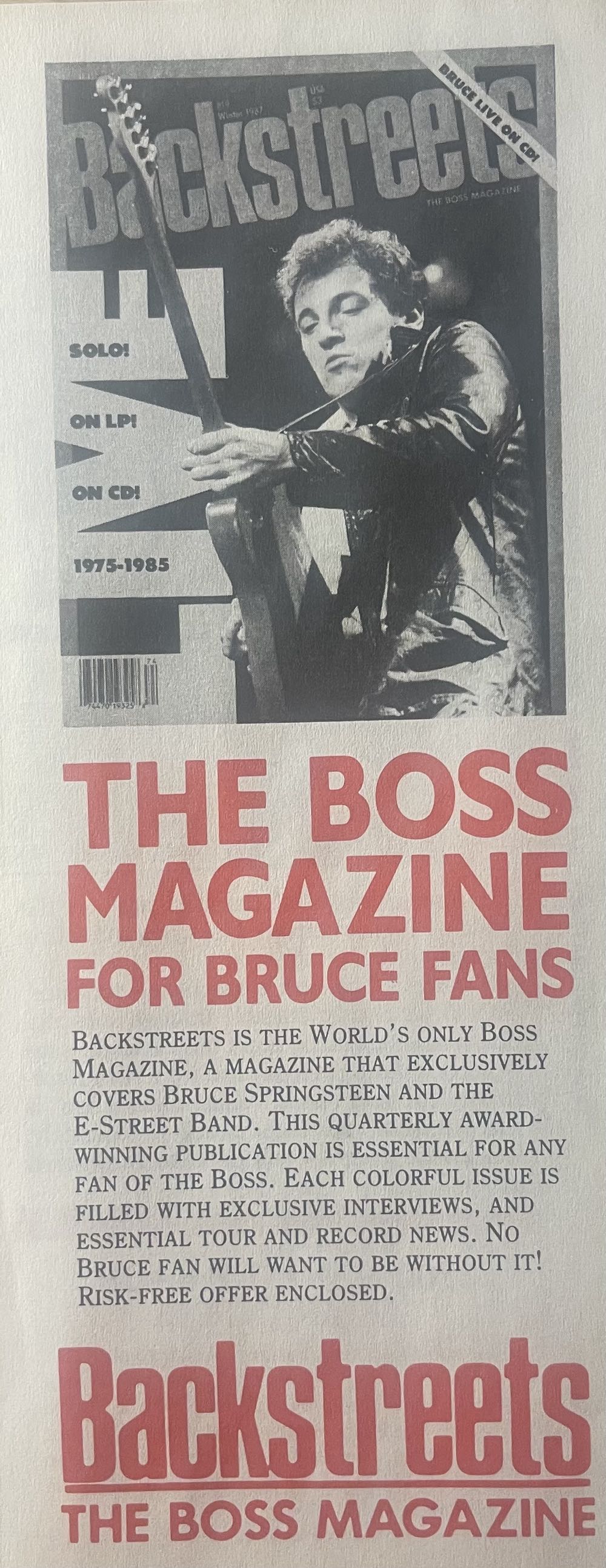 Backstreets  (November) magazine collectible - Main Image 2