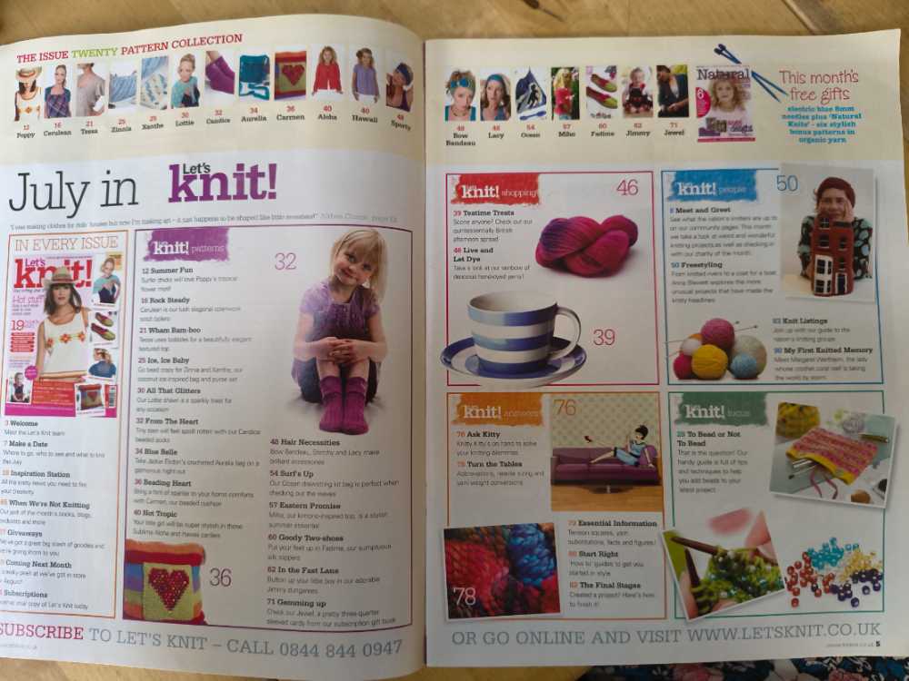 Let’s Knit   (July) magazine collectible [Barcode 977175348900807] - Main Image 2