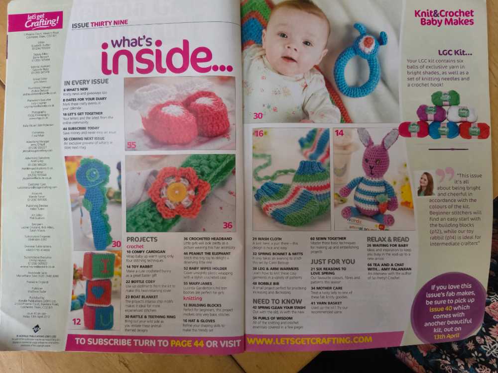 Let’s Get Crafting Knit & Crochet   (March) magazine collectible [Barcode 977175484700539] - Main Image 2