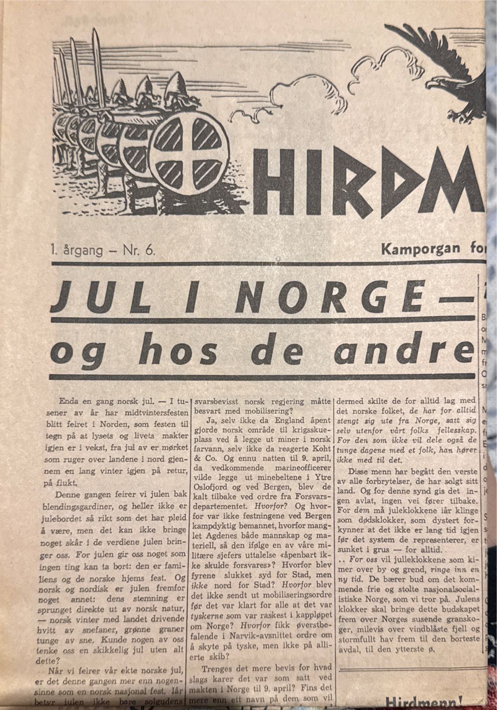 Hirdmannen (H)  (December) magazine collectible - Main Image 2