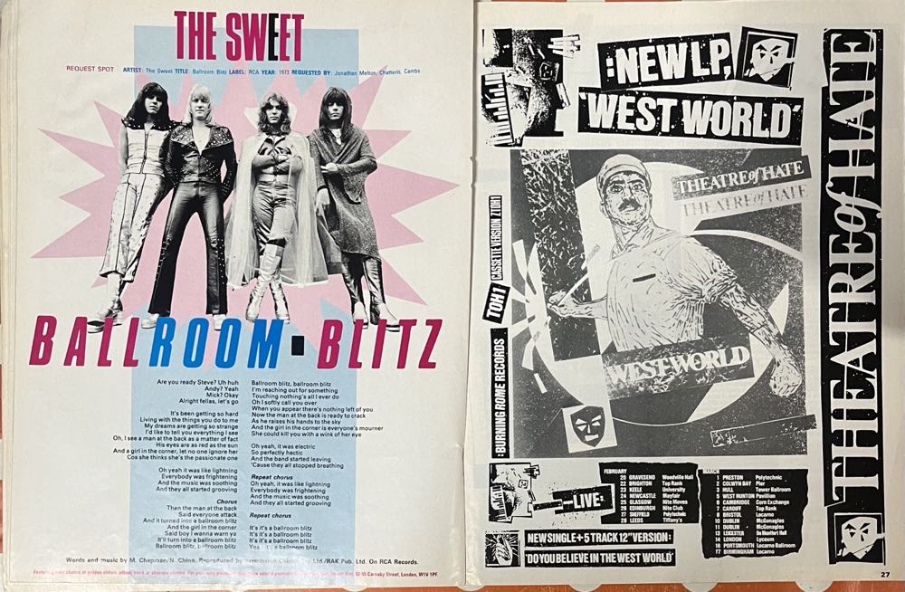 Smash Hits 8202/03 Feb18 to Mar03 1982 Heaven 17  (February) magazine collectible - Main Image 4