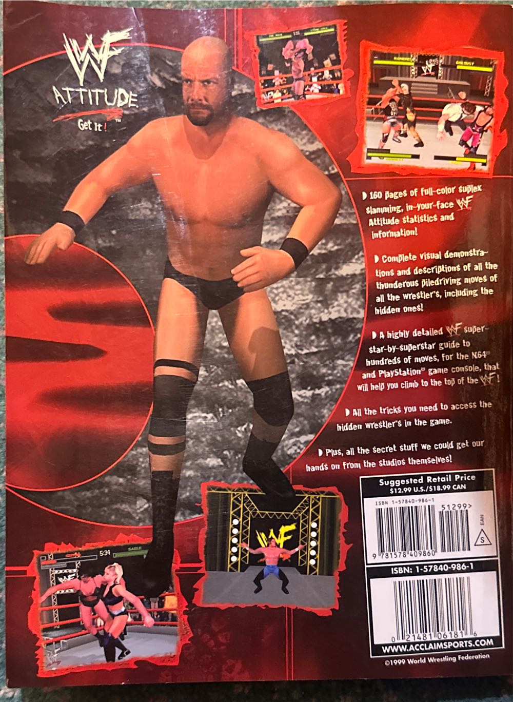 Wwf Attitude Official Strategy Guide Acclaim  magazine collectible [Barcode 021481061816] - Main Image 2