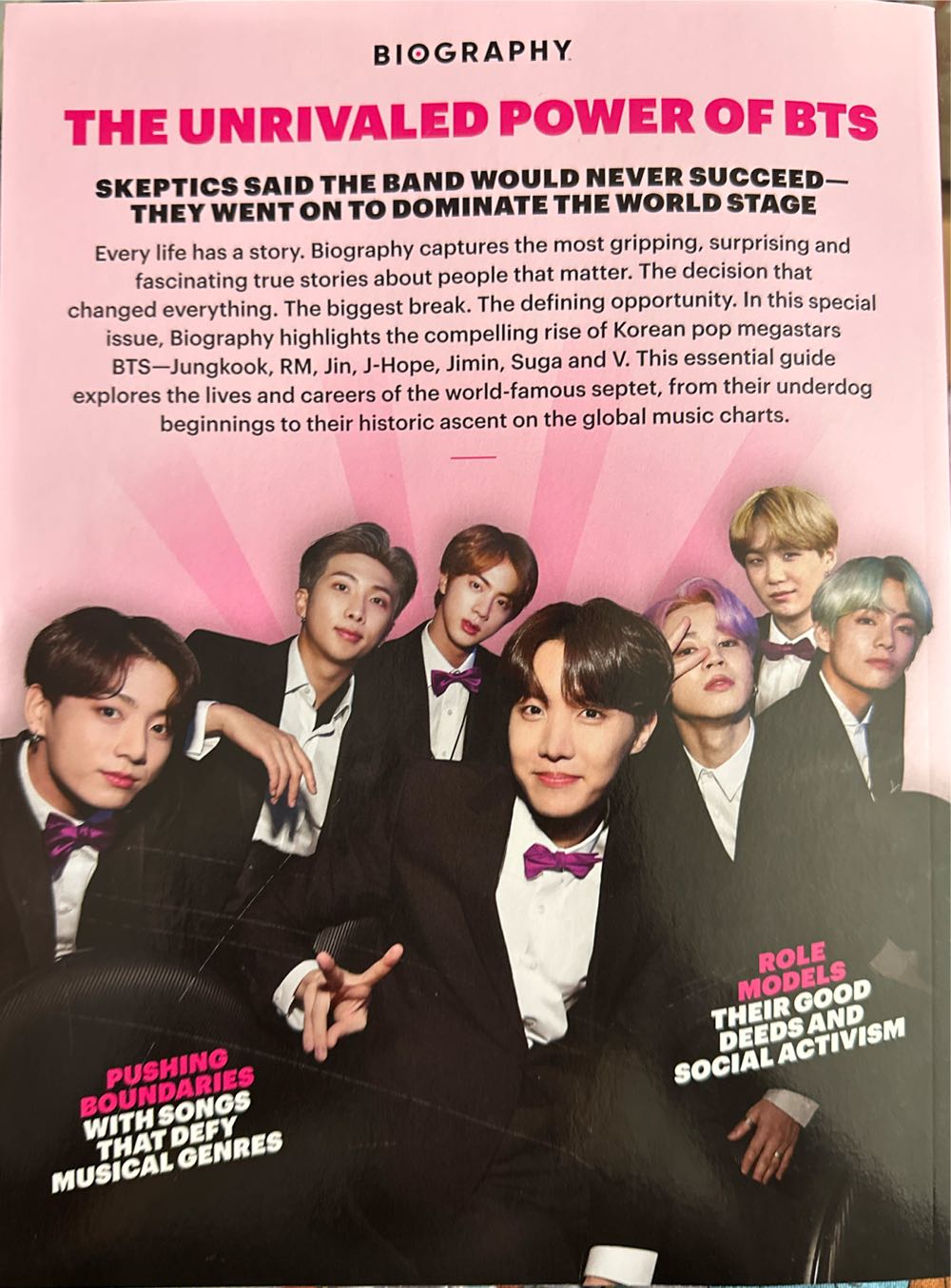 Biography Presents BTS  magazine collectible [Barcode 07482064994706] - Main Image 2