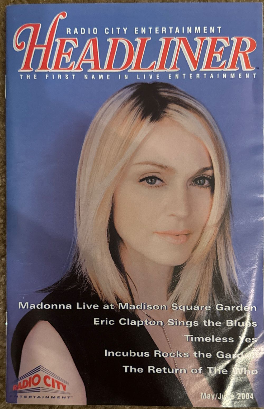 Radio City Entertainment Headliner  (May) magazine collectible - Main Image 1