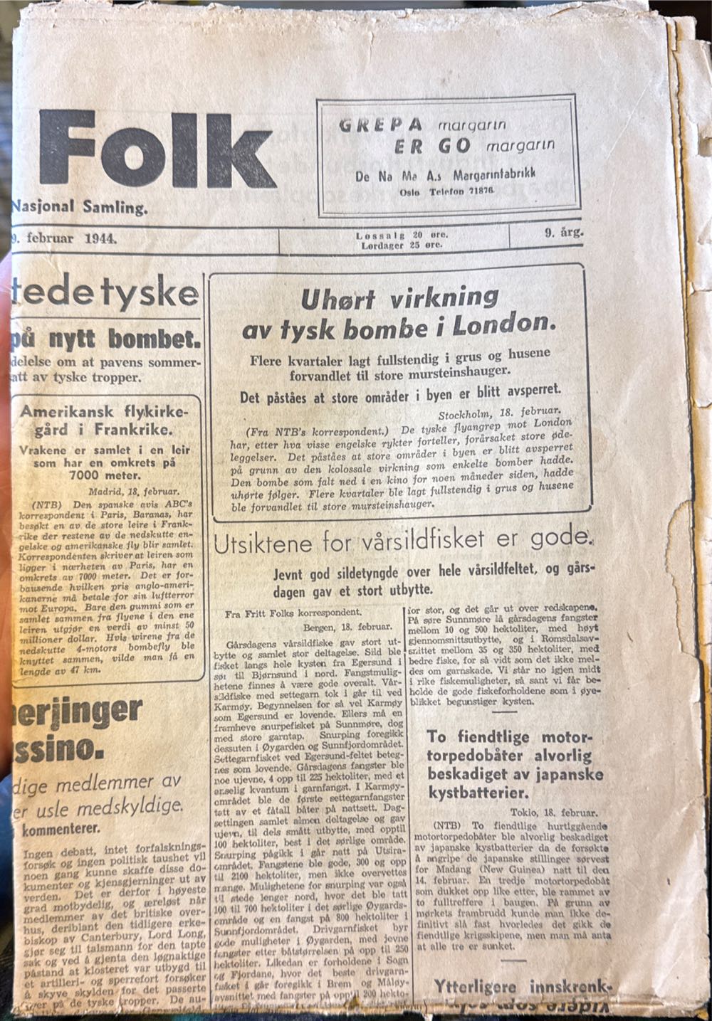 Fritt Folk (H)  (February) magazine collectible - Main Image 2