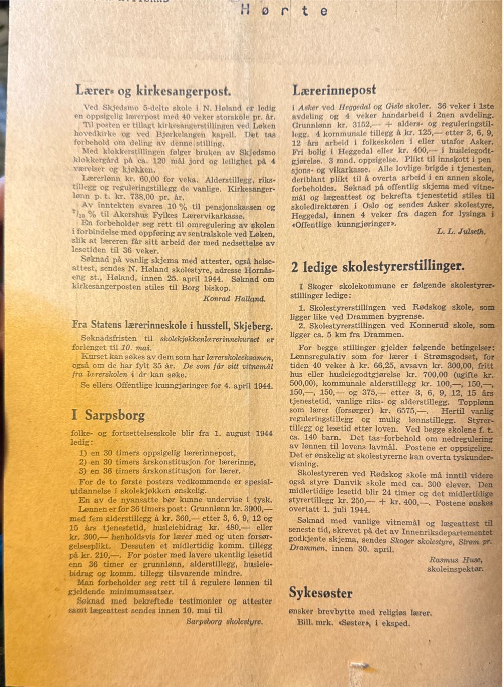 Den norske skole (H)  (April) magazine collectible - Main Image 2