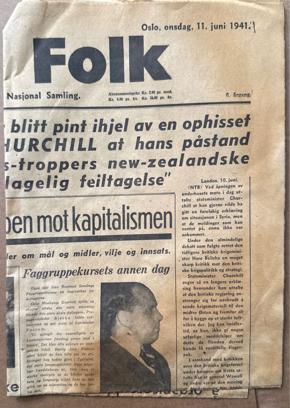 Fritt Folk (H)  (June) magazine collectible - Main Image 2