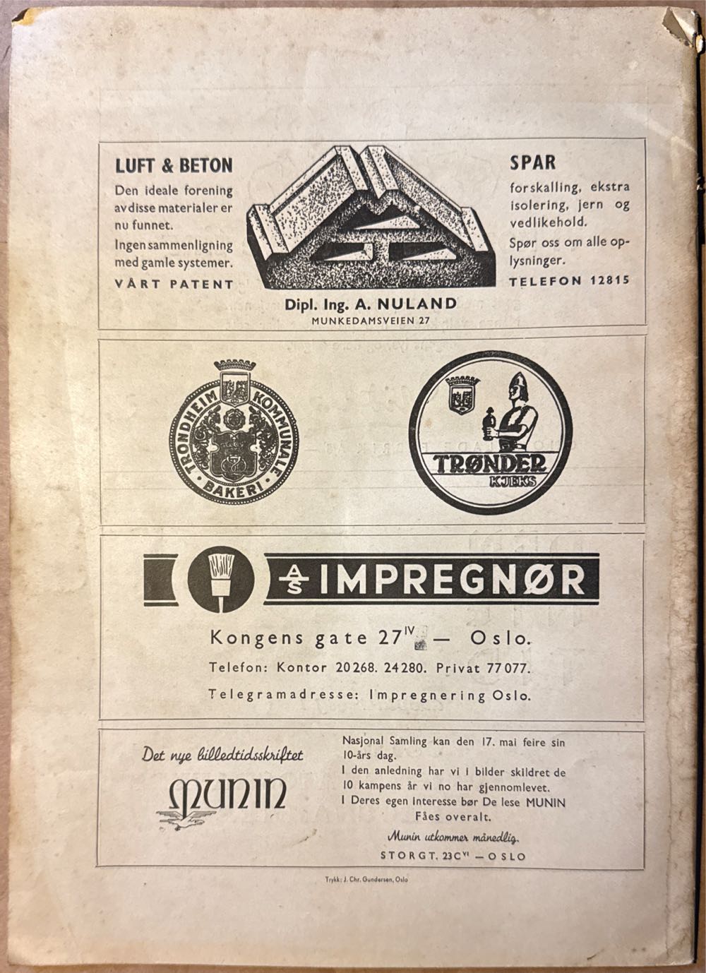 Heim og ætt (H)  (May) magazine collectible - Main Image 2