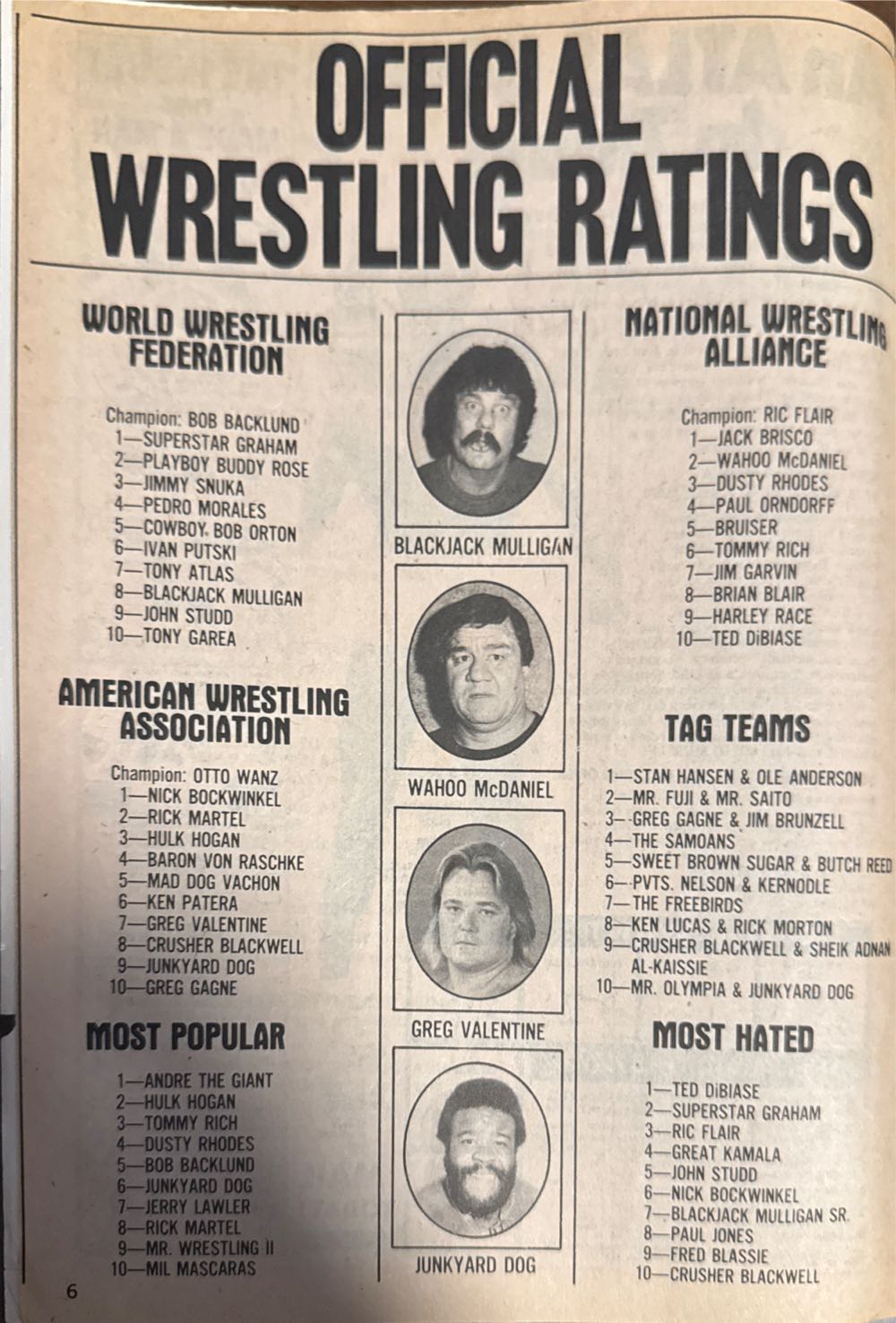 Sports Review Wrestling 1982 Annual Winter  magazine collectible - Main Image 2