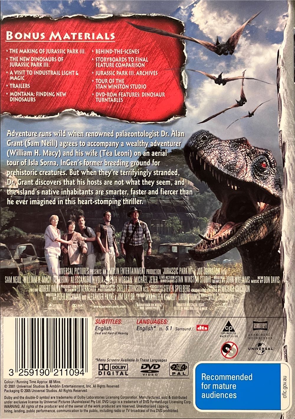 Jurassic Park III DVD movie collectible [Barcode 3259190211094] - Main Image 2