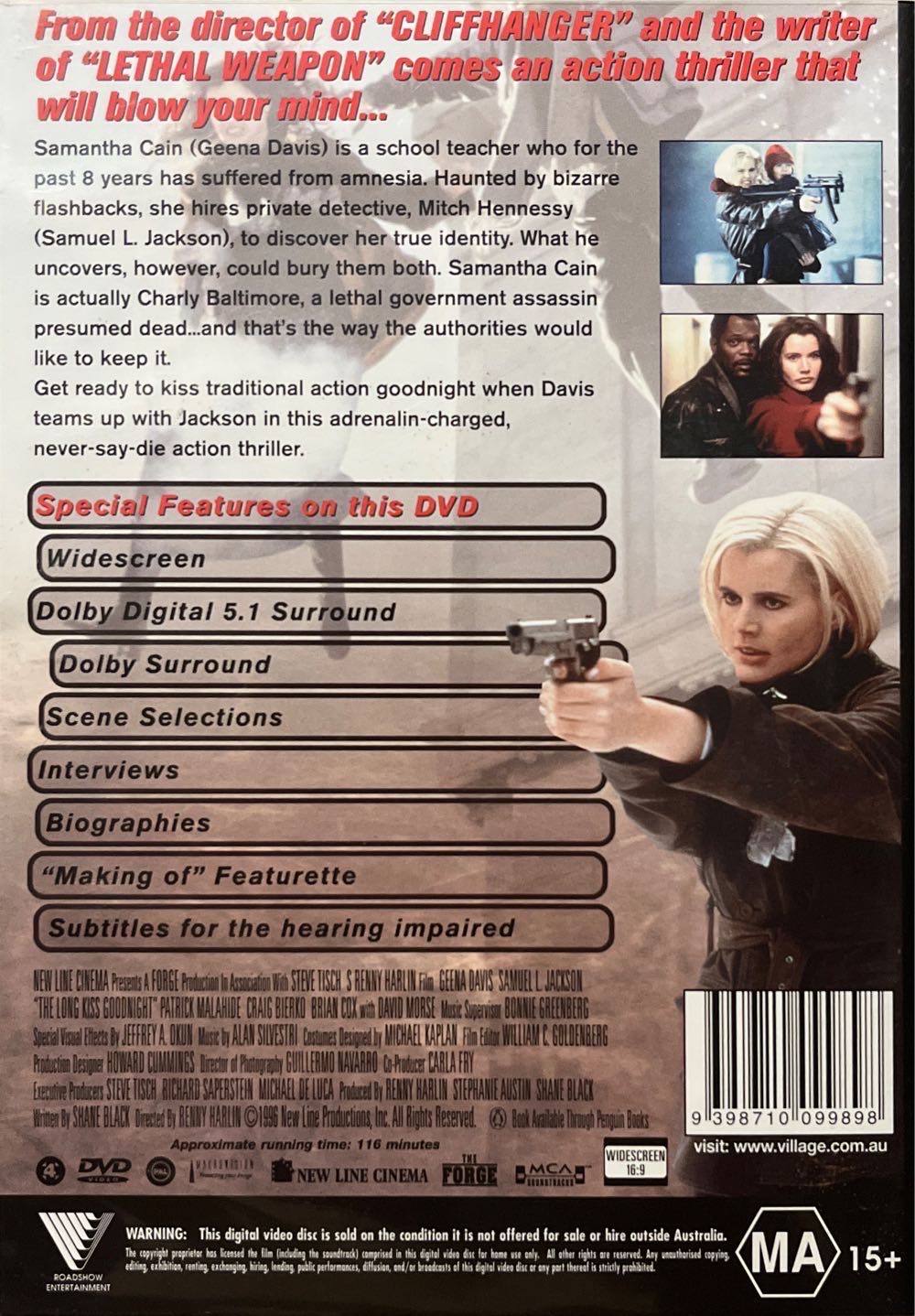 Long Kiss Goodnight, The DVD movie collectible [Barcode 9398710099898] - Main Image 2