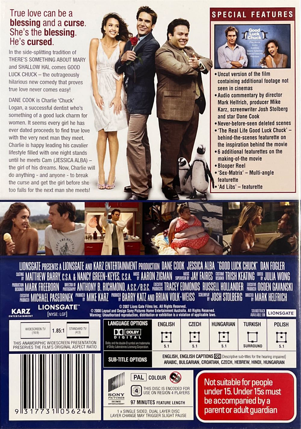 Good Luck Chuck DVD movie collectible [Barcode 9317731056246] - Main Image 2