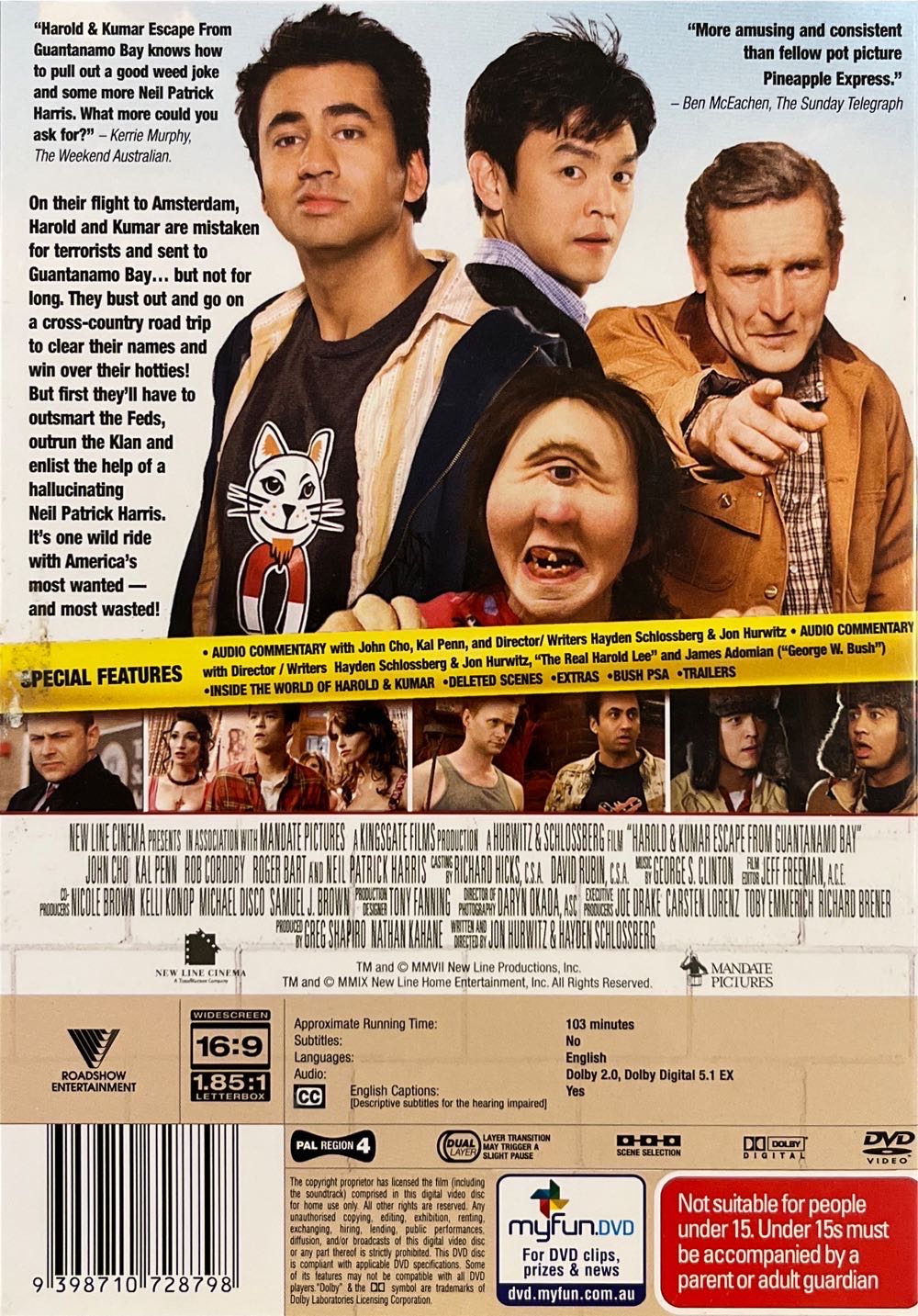 Harold & Kumar: Escape From Guantanamo Bay DVD movie collectible [Barcode 9398710728798] - Main Image 2