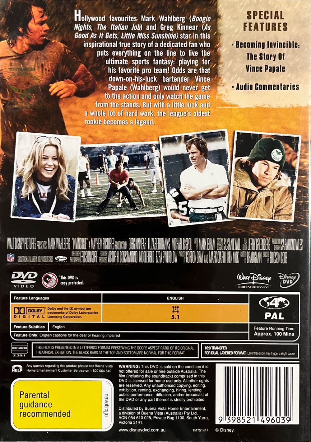 Invincible DVD movie collectible [Barcode 9398521496039] - Main Image 2