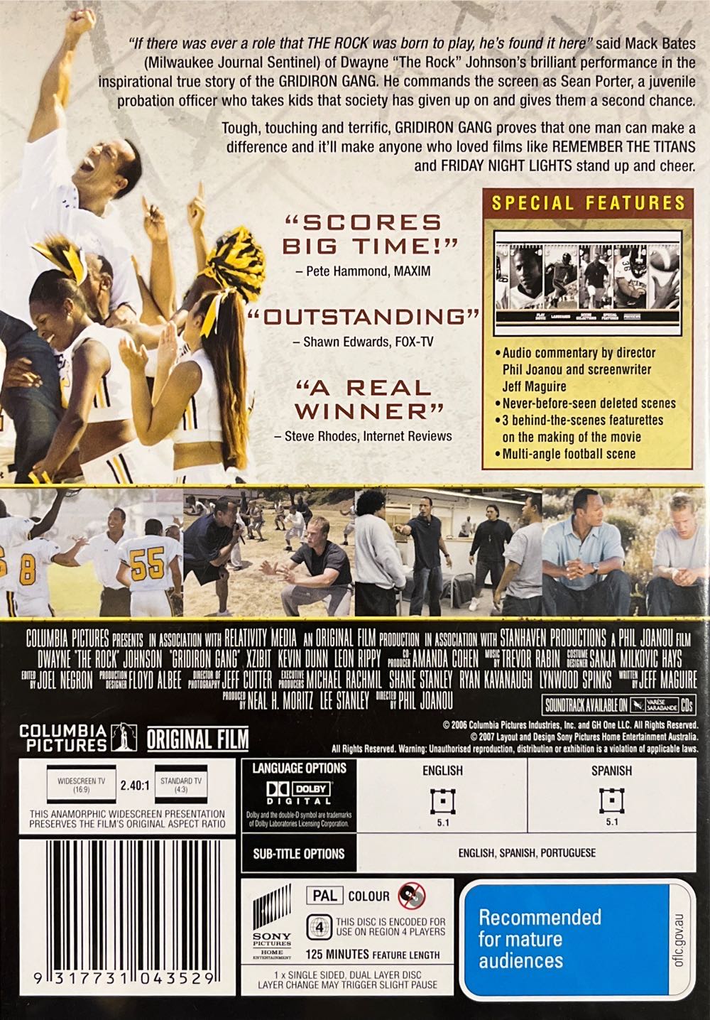 Gridiron Gang DVD movie collectible [Barcode 9317731043529] - Main Image 2