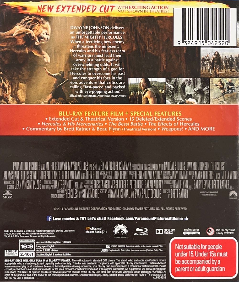 Hercules Blu-ray movie collectible [Barcode 9324915042520] - Main Image 2