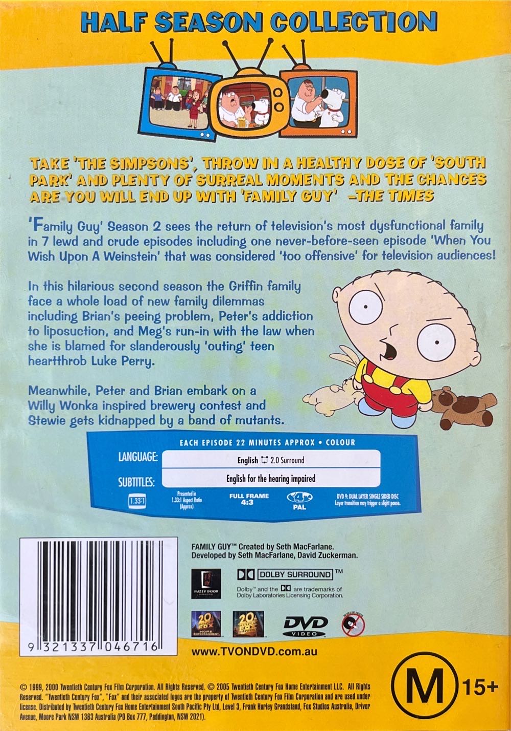 Family Guy DVD movie collectible [Barcode 9321337046716] - Main Image 2