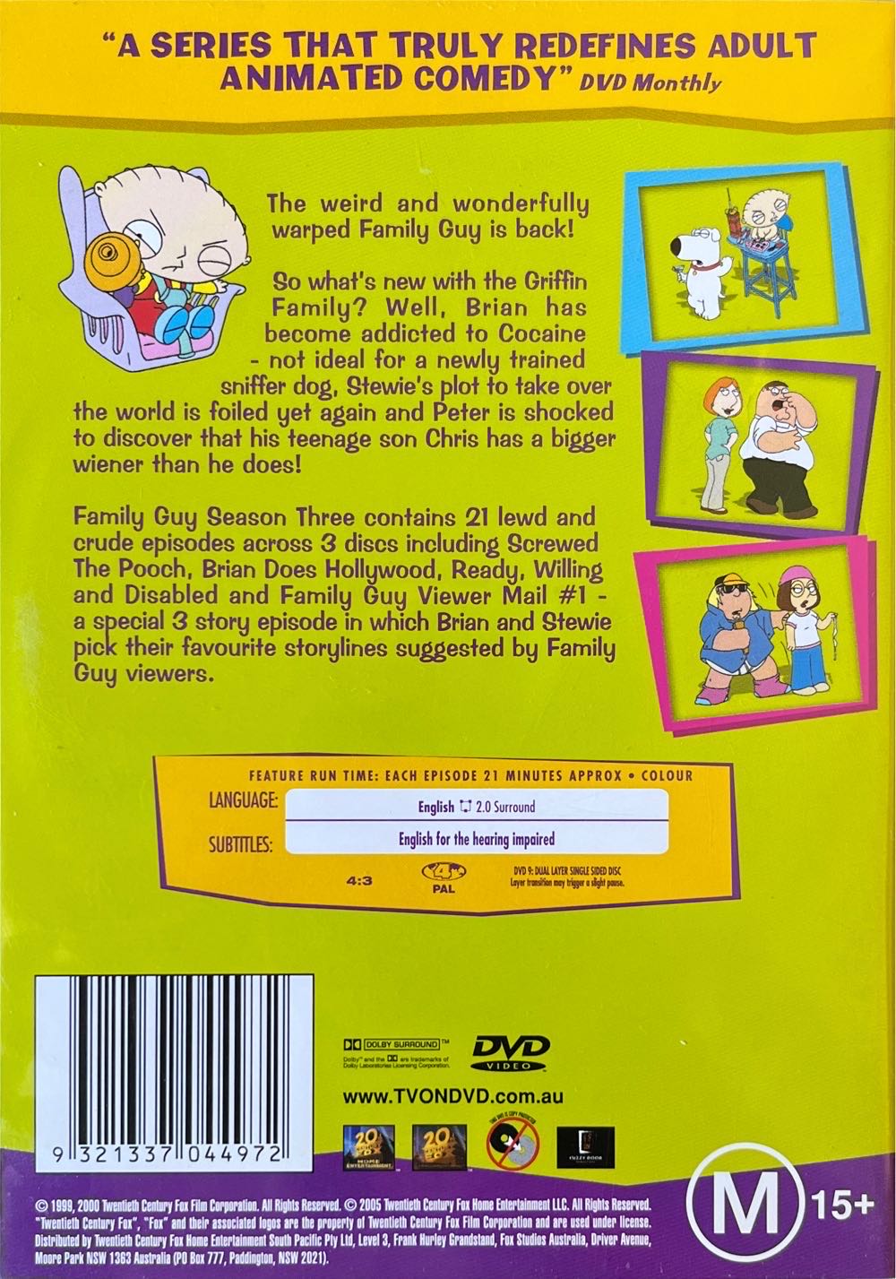 Family Guy DVD movie collectible [Barcode 9321337044972] - Main Image 2
