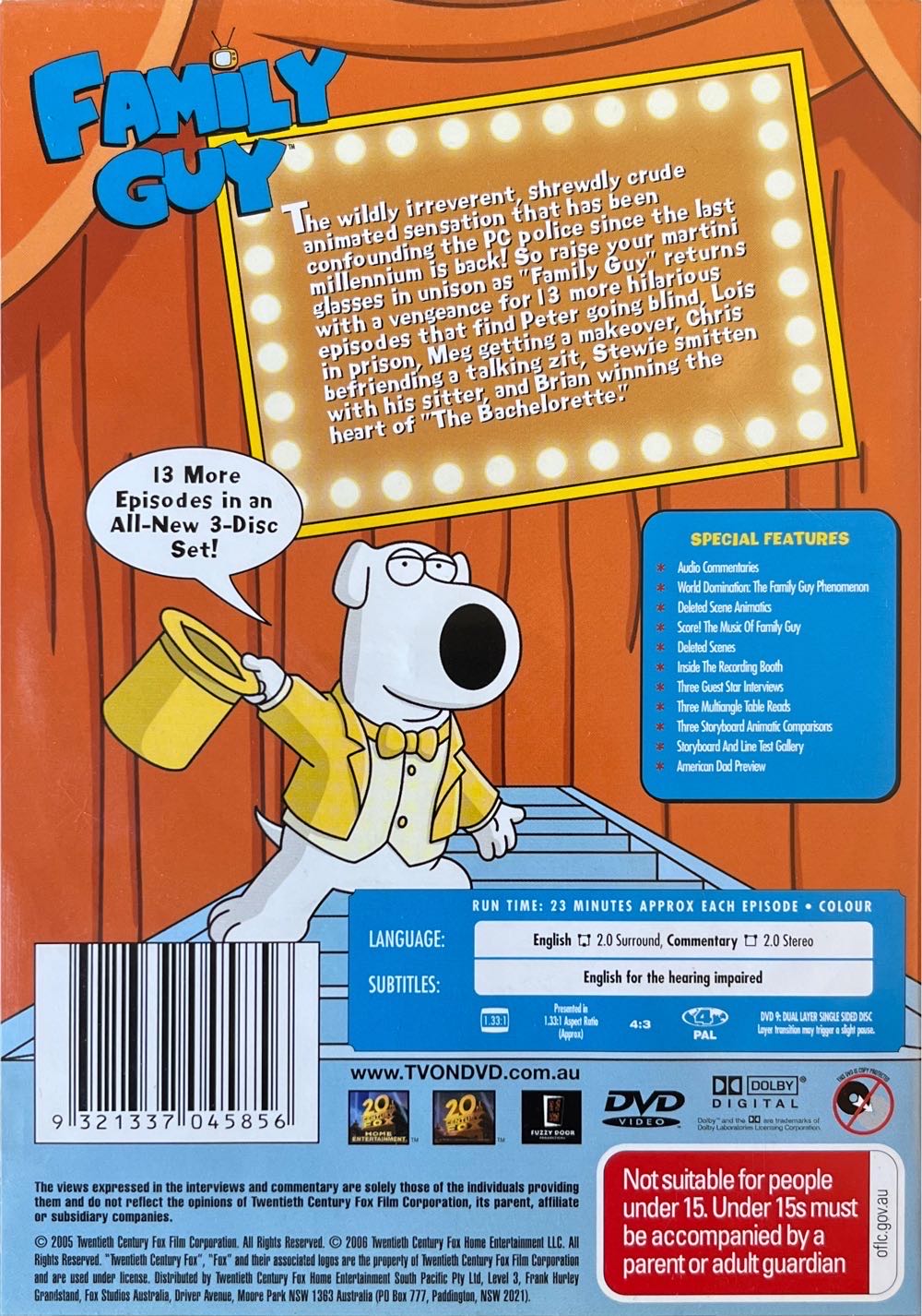 Family Guy DVD movie collectible [Barcode 9321337045856] - Main Image 2