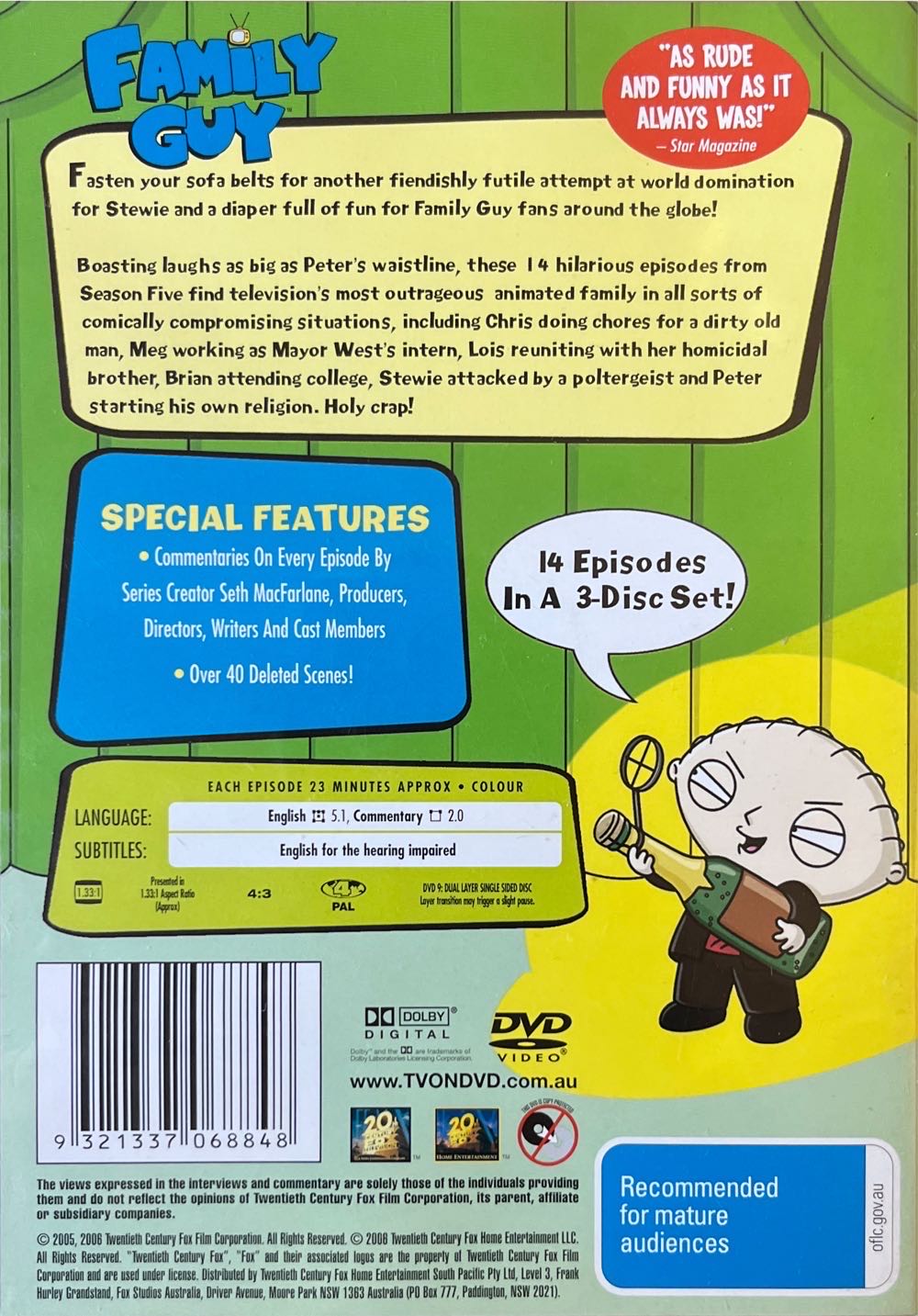 Family Guy DVD movie collectible [Barcode 9321337068848] - Main Image 2