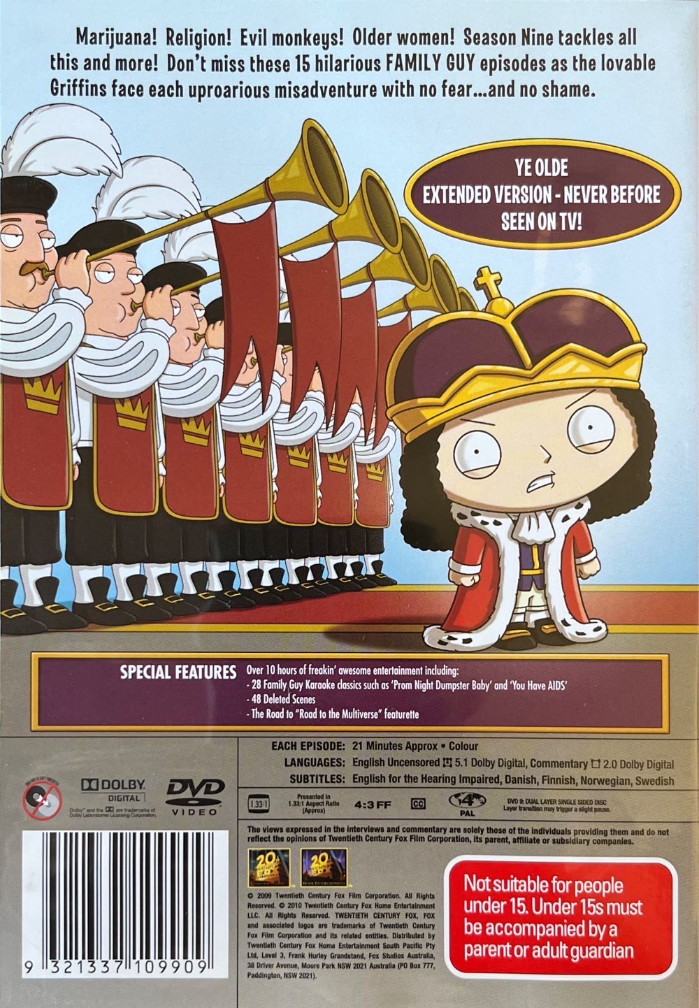 Family Guy DVD movie collectible [Barcode 9321337109909] - Main Image 2