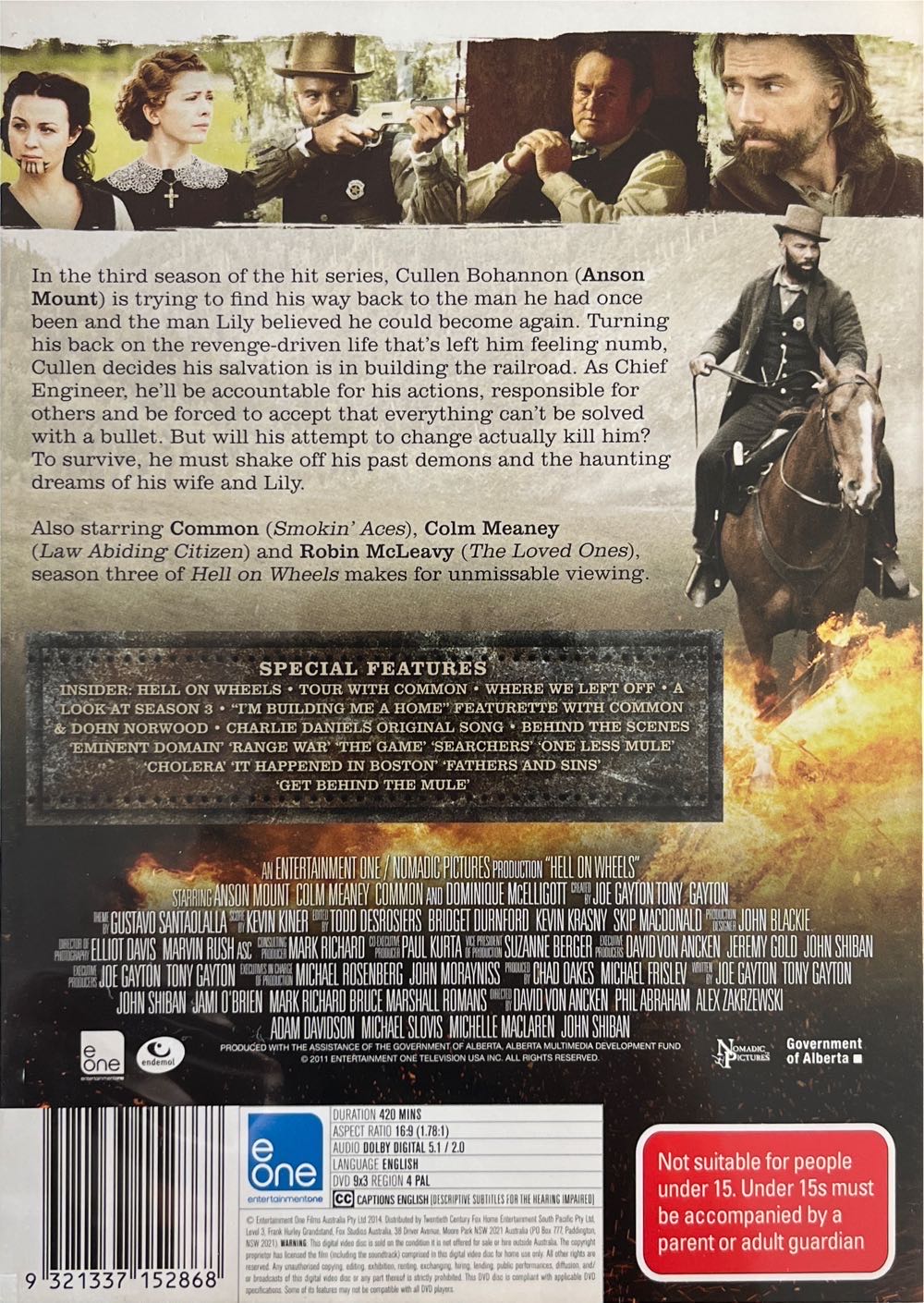 Hell On Wheels DVD movie collectible [Barcode 9321337152868] - Main Image 2