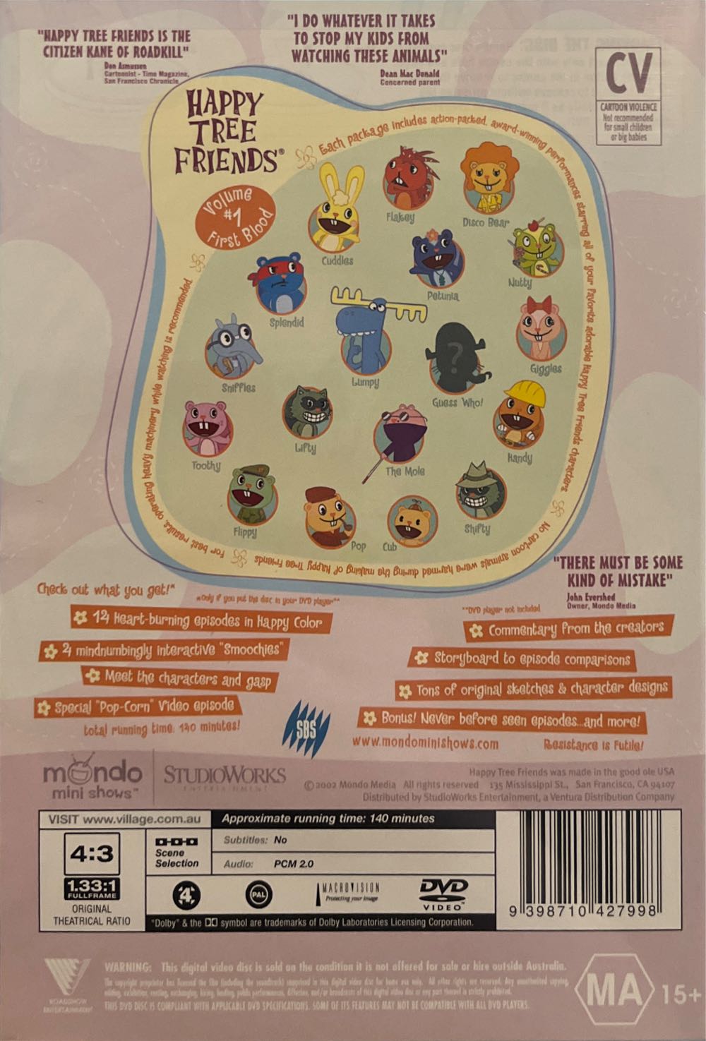 Happy Tree Friends DVD movie collectible [Barcode 9398710427998] - Main Image 2
