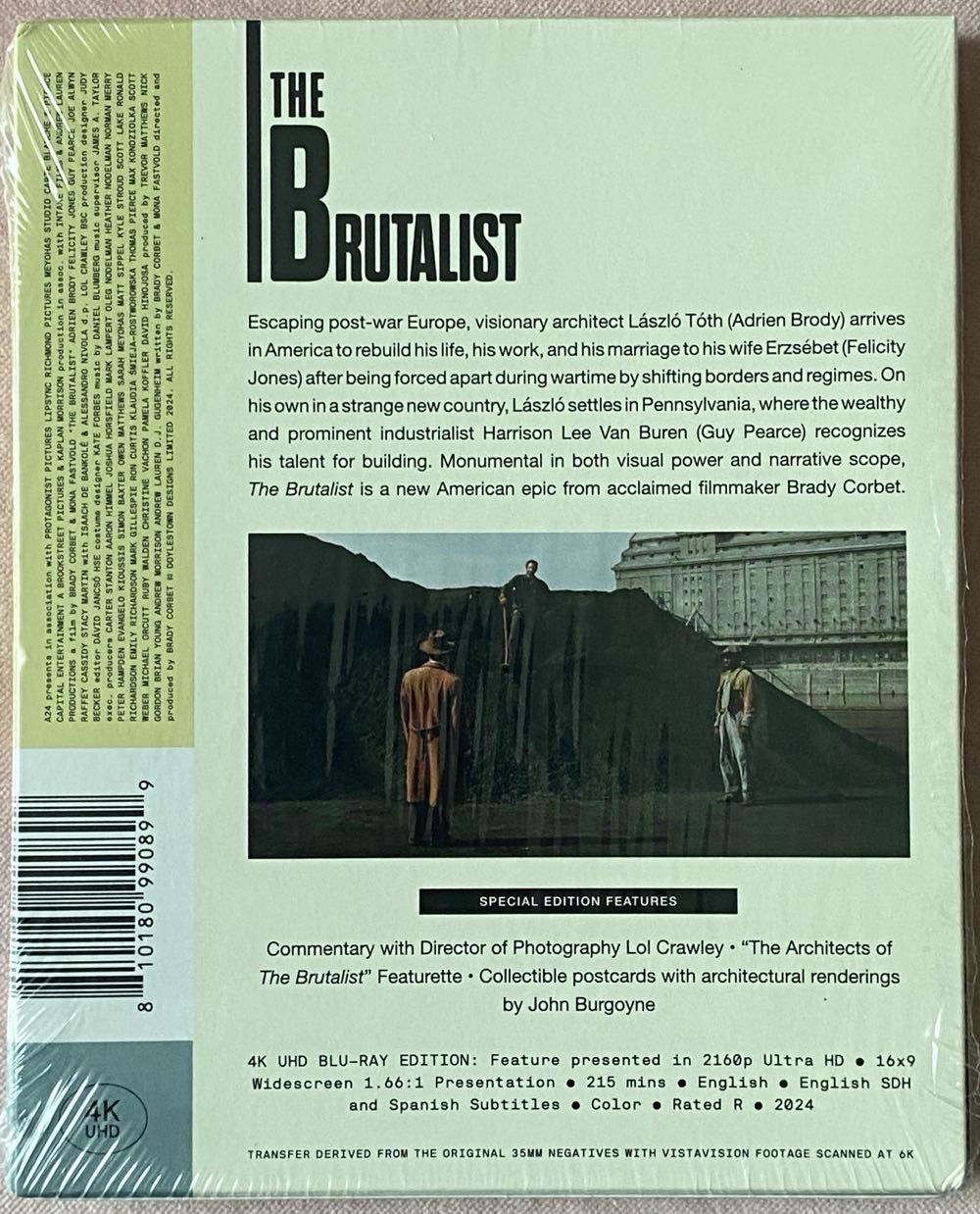 The Brutalist 4K Ultra HD movie collectible [Barcode 810180990899] - Main Image 4