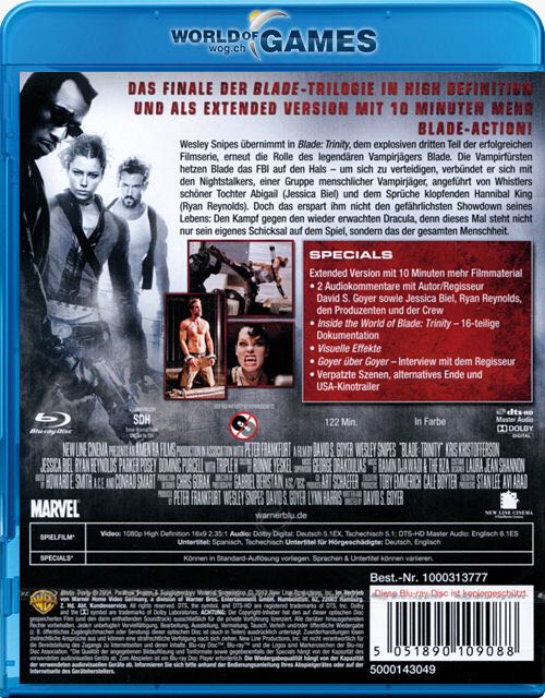 Blade: Trinity Blu-ray movie collectible [Barcode 794043157219] - Main Image 2