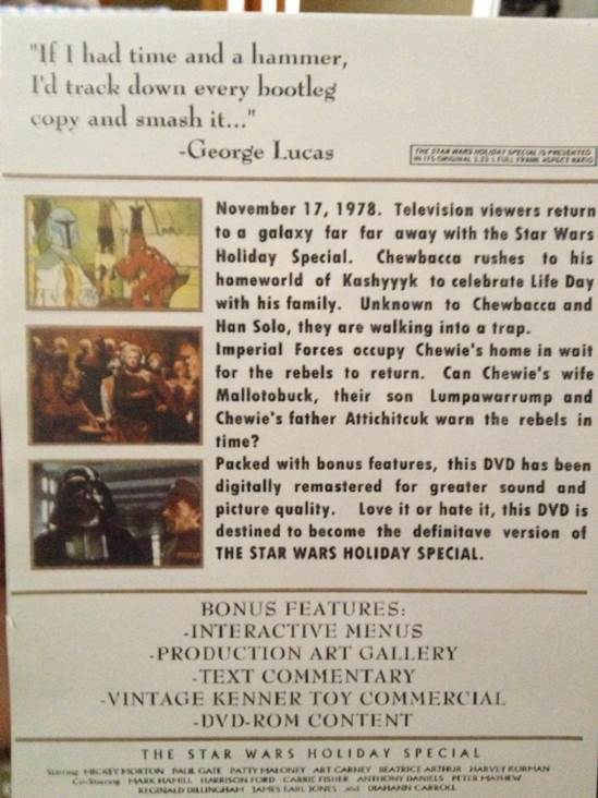 Star Wars Holiday Special DVD movie collectible - Main Image 2
