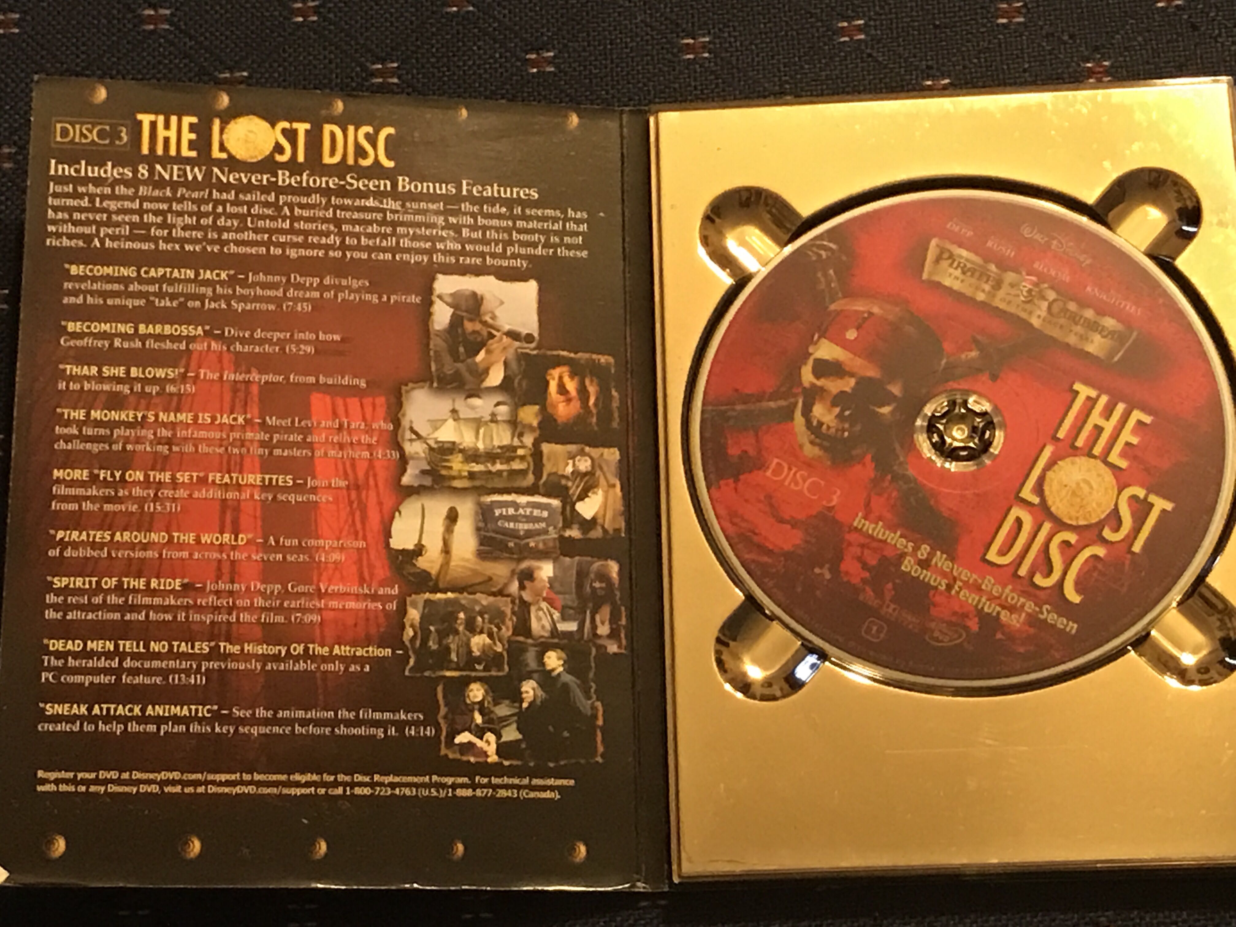 Pirates of the Caribbean: Curse of the Black Pearl DVD movie collectible [Barcode 786936224306] - Main Image 4