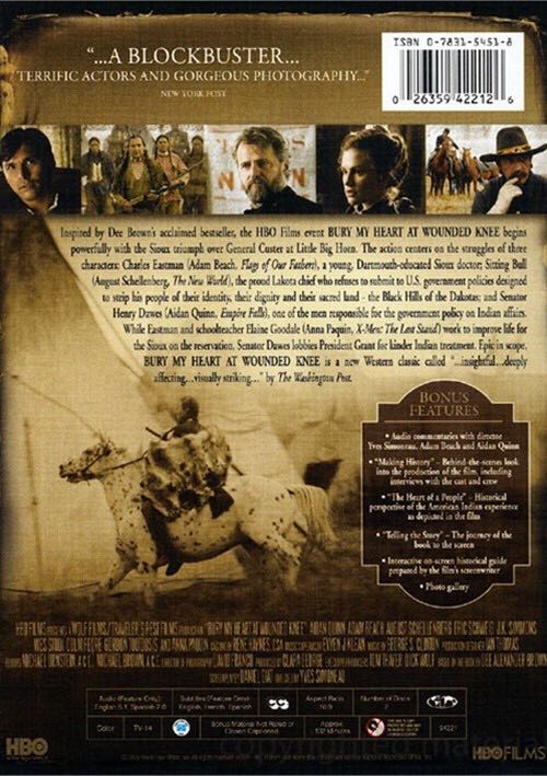 Bury My Heart At Wounded Knee DVD movie collectible [Barcode 026359422126] - Main Image 2