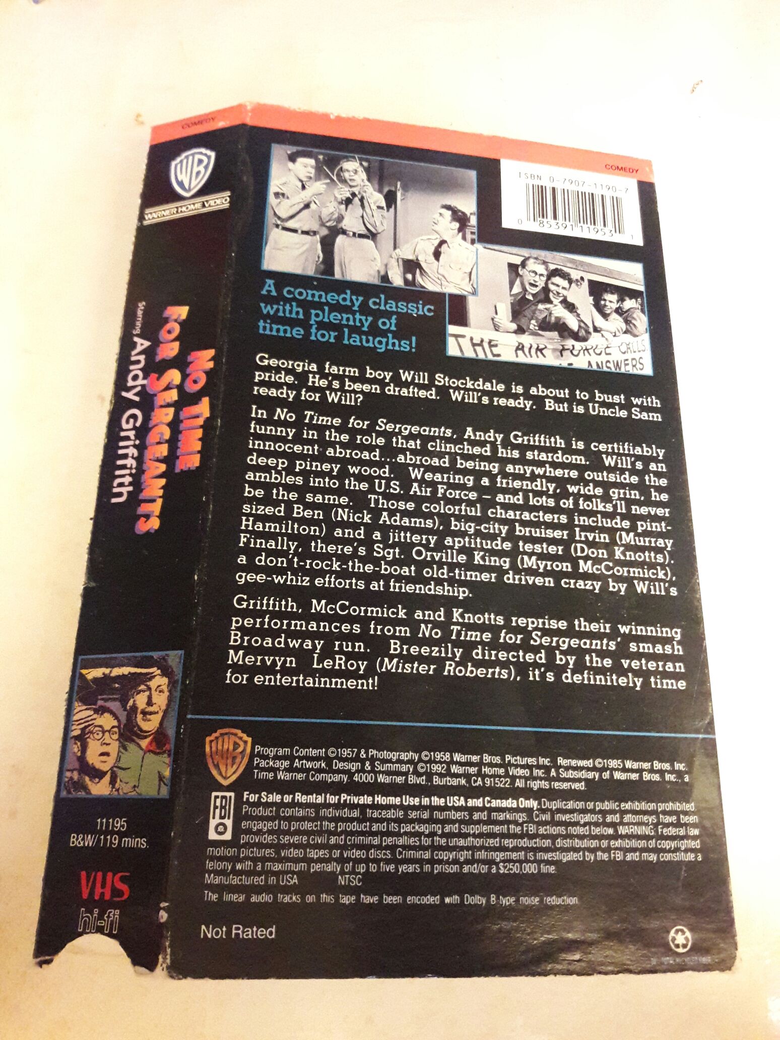 No Time for Sergeants VHS movie collectible [Barcode 085391119531] - Main Image 2