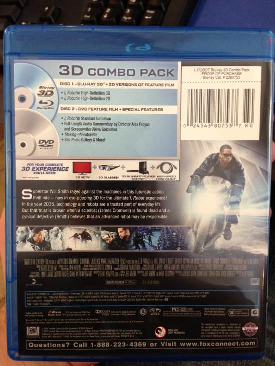 i, Robot Blu-ray movie collectible [Barcode 024543807537]