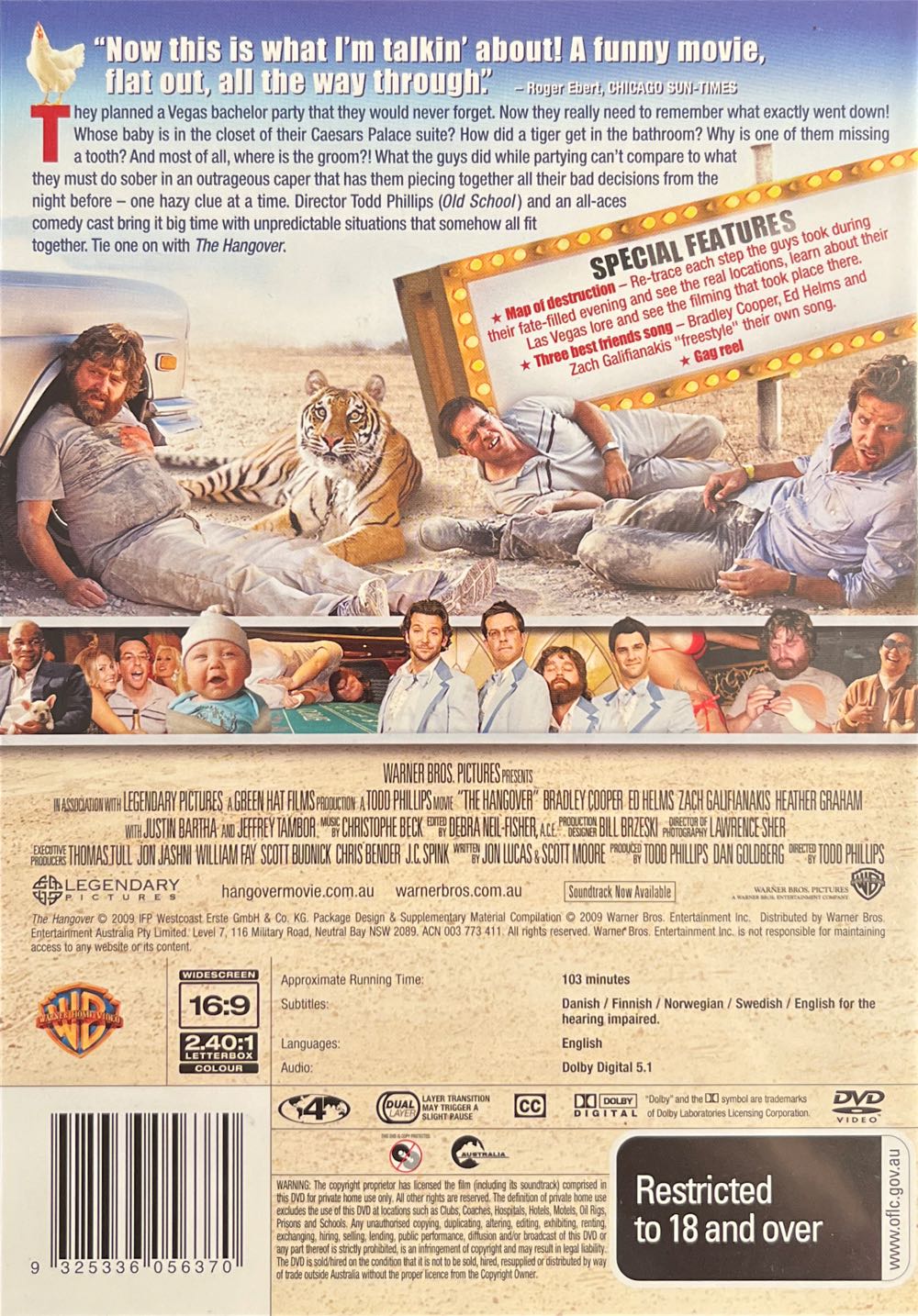 Hangover, The DVD movie collectible [Barcode 9325336056370] - Main Image 2