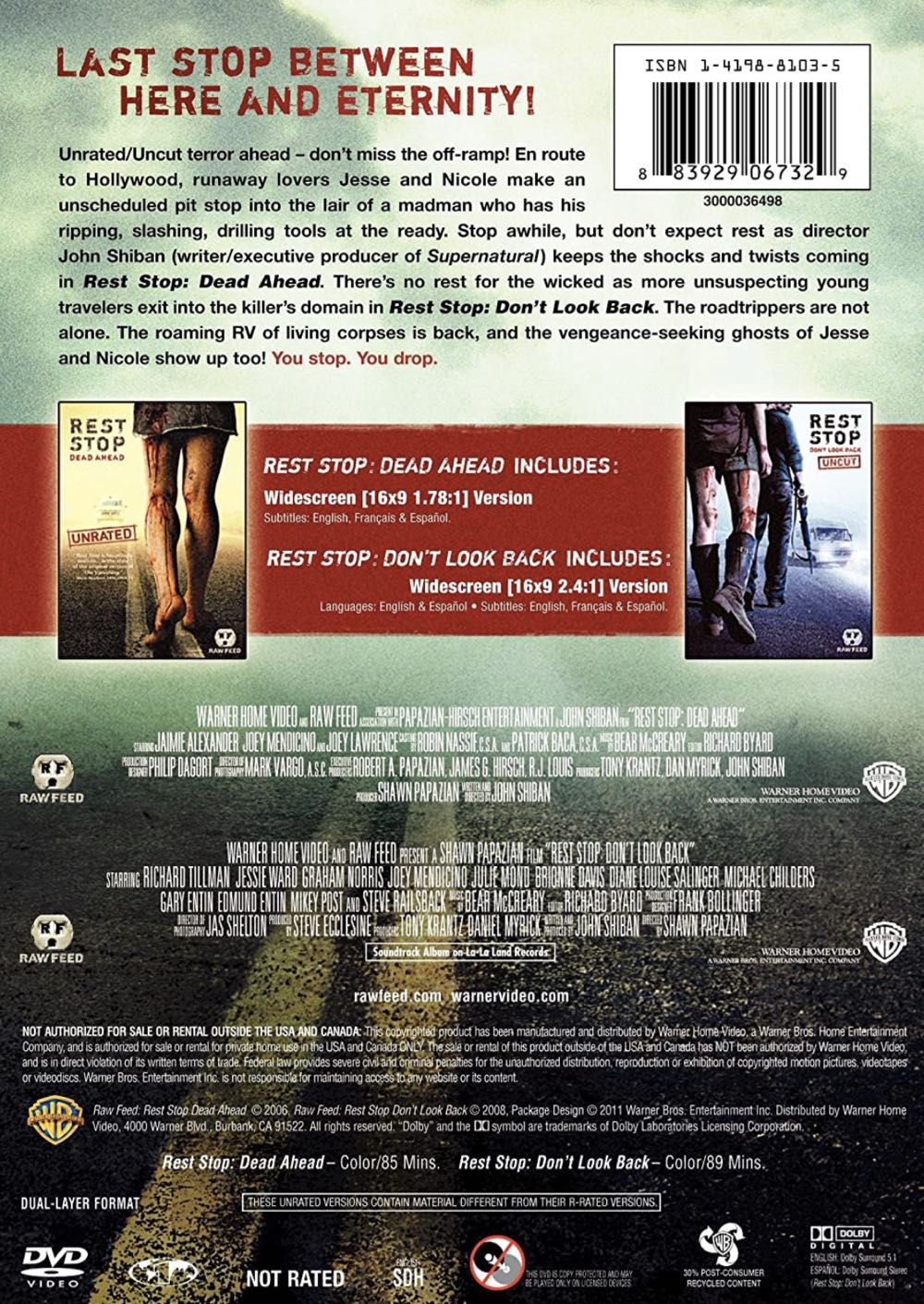 Rest Stop 2 - Don’t Look Back DVD movie collectible [Barcode 883929035588] - Main Image 2